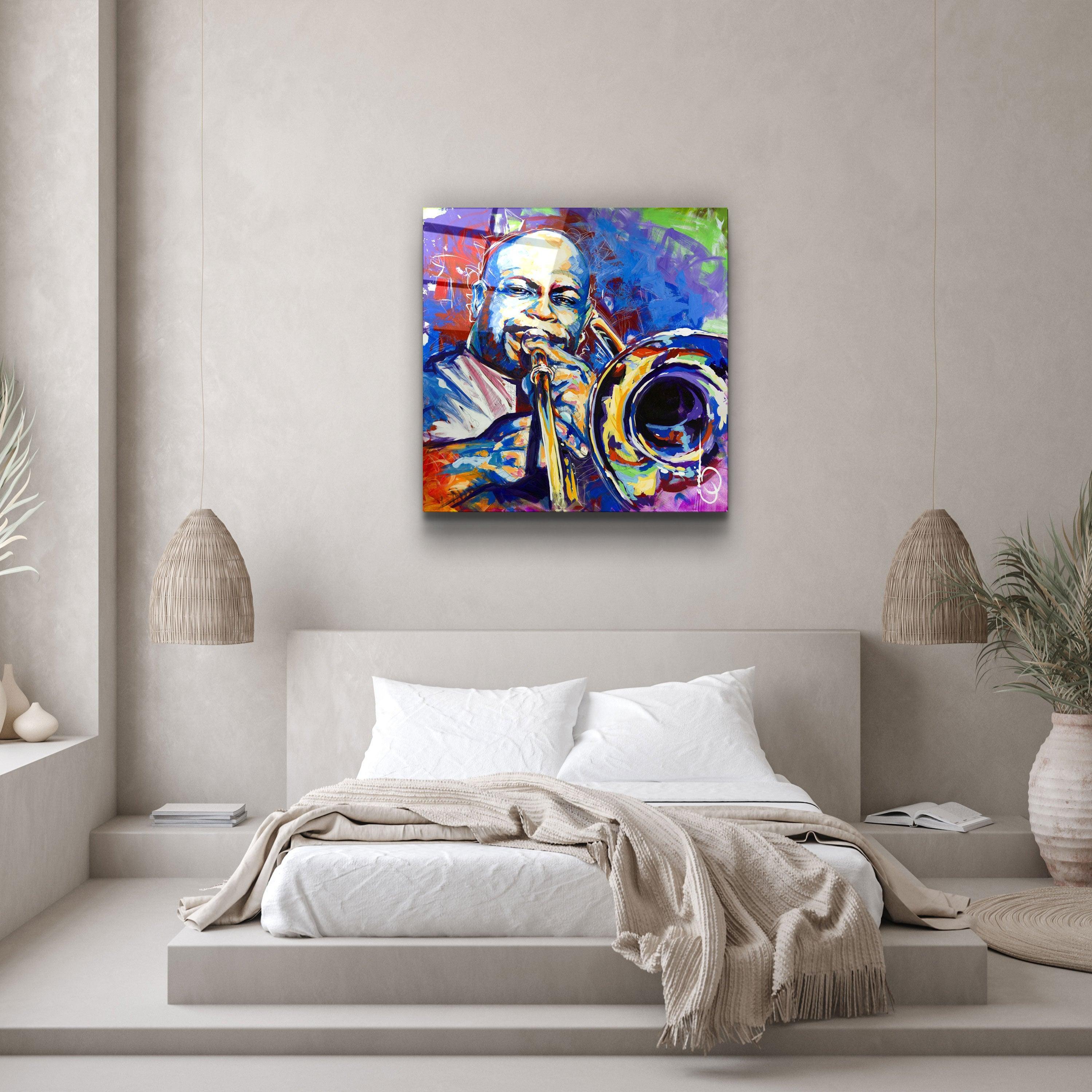 ・"Abstract Musician"・Glass Wall Art - ArtDesigna Glass Printing Wall Art