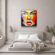 ・"Abstract Woman Portrait"・Glass Wall Art - ArtDesigna Glass Printing Wall Art