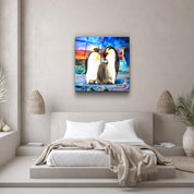 ・"Penguin Family"・Glass Wall Art - ArtDesigna Glass Printing Wall Art