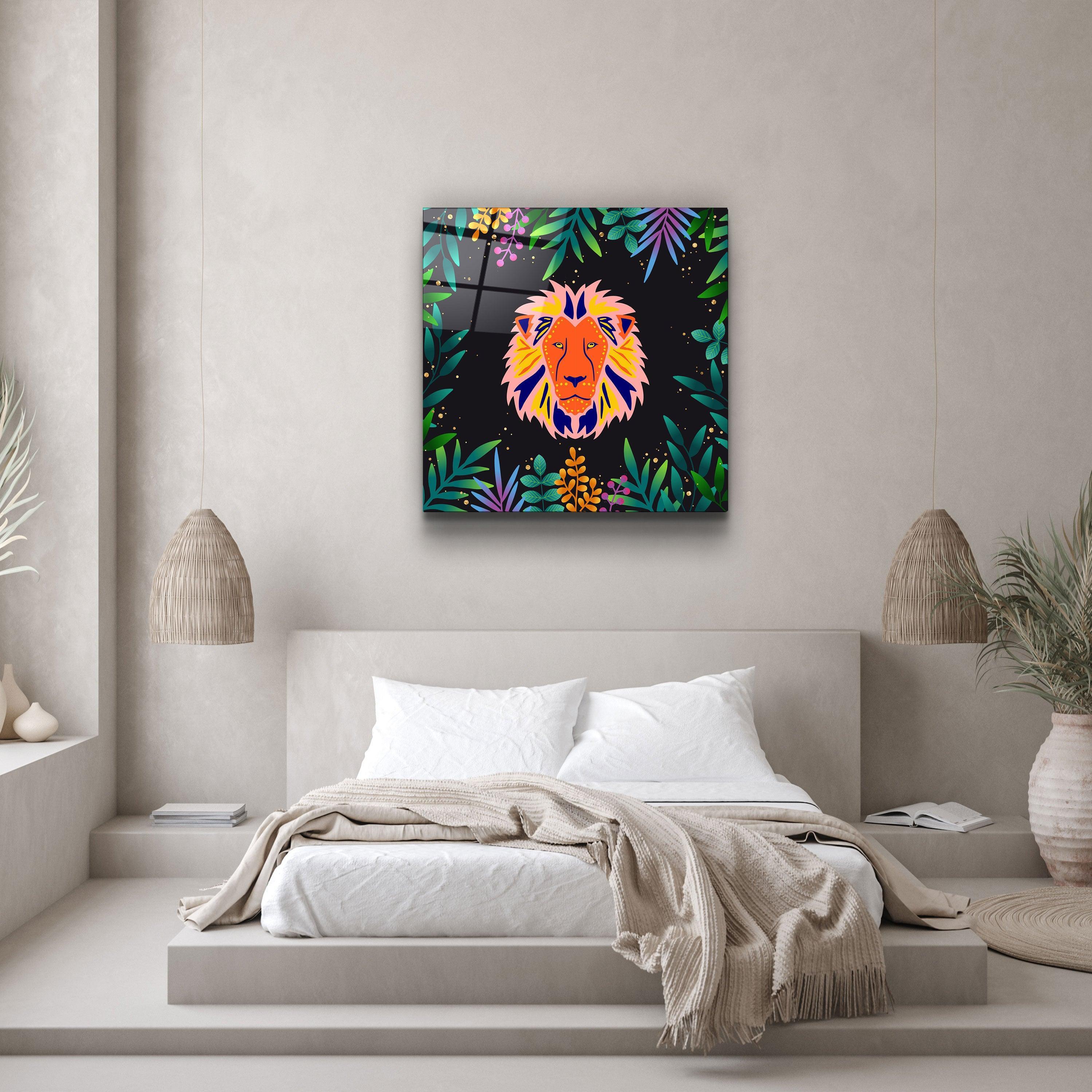 ・"Animal Republic-Lion"・Designers Collection Glass Wall Art - ArtDesigna Glass Printing Wall Art