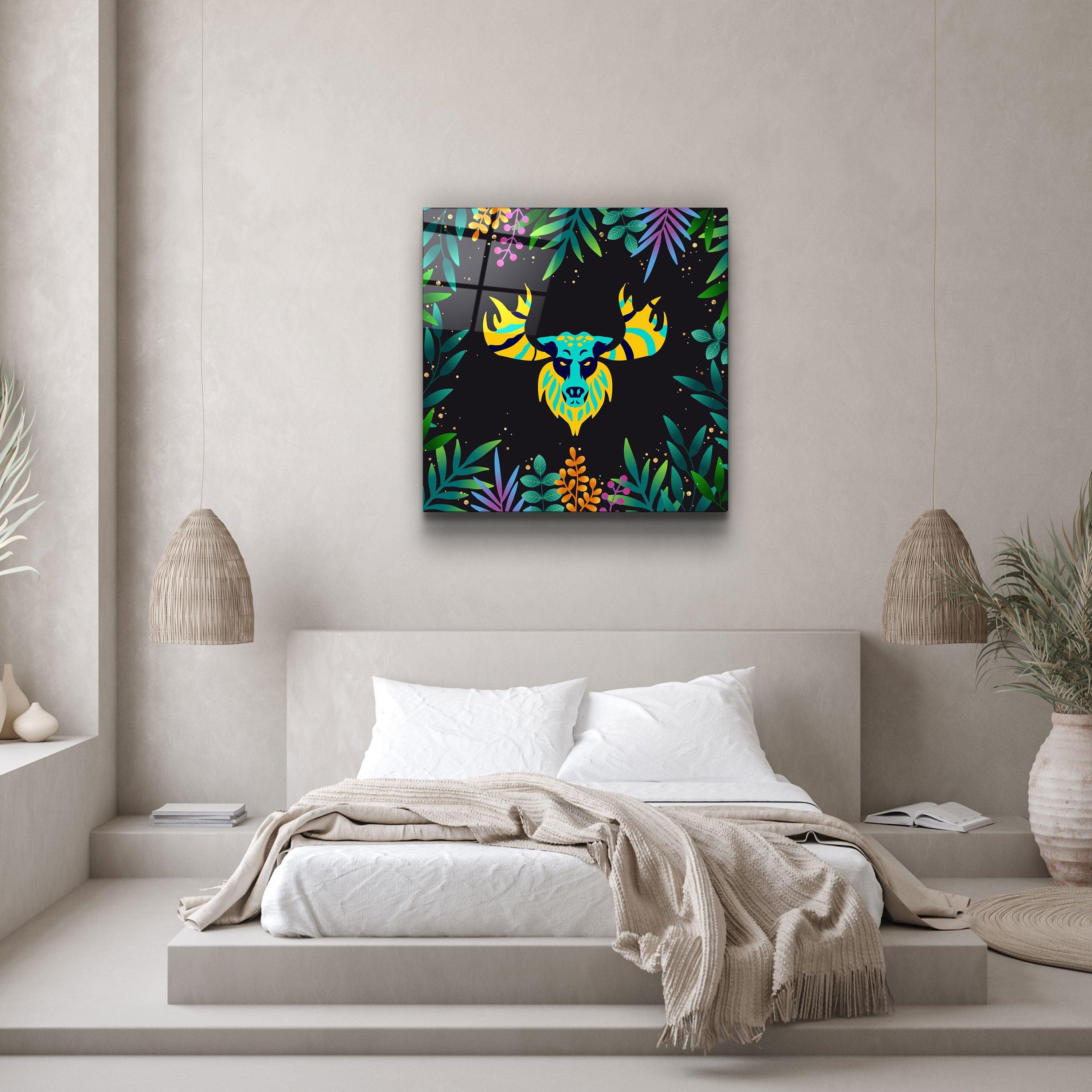 ・"Animal Republic-Deer"・Designers Collection Glass Wall Art - ArtDesigna Glass Printing Wall Art
