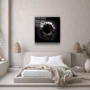 ."Paint Splash Ring-Grey". Designer's Collection Glass Wall Art - ArtDesigna Glass Printing Wall Art