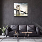 ・"Brooklyn Bridge"・Glass Wall Art - ArtDesigna Glass Printing Wall Art