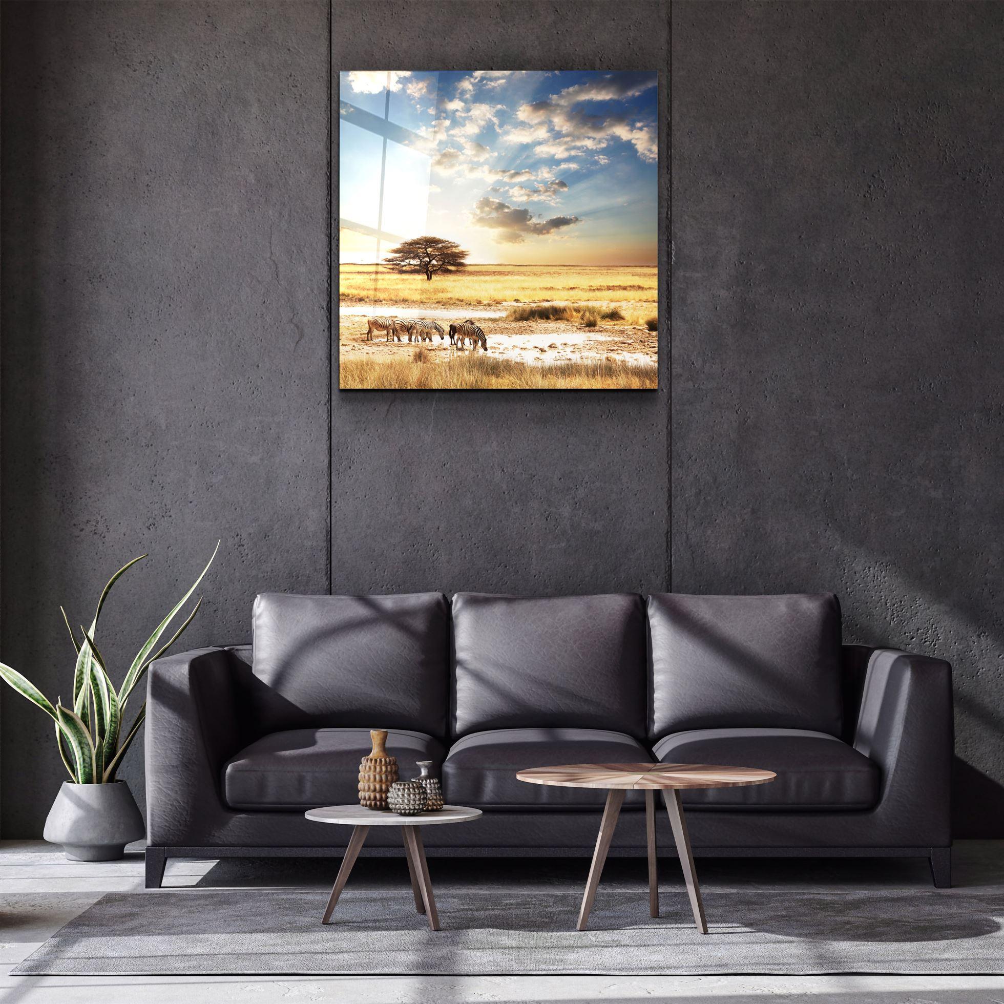 ・"Africa (Wide Meadow)"・Glass Wall Art - ArtDesigna Glass Printing Wall Art