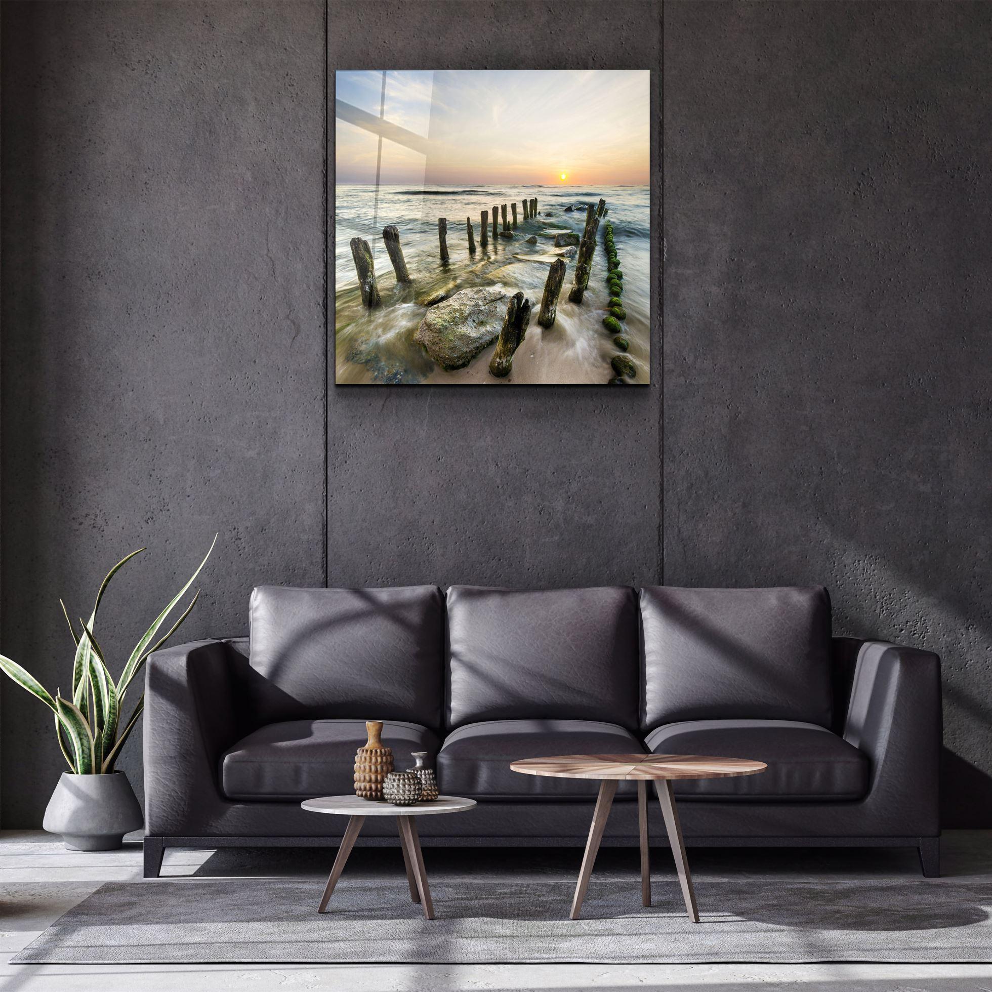 ・"Ruined Dock"・Glass Wall Art - ArtDesigna Glass Printing Wall Art