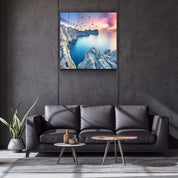 ・"Red Sunset"・Glass Wall Art - ArtDesigna Glass Printing Wall Art