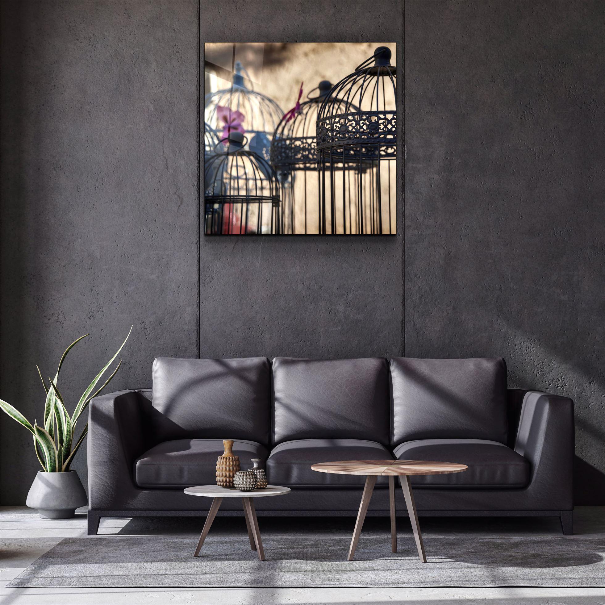 ・"Bird Cage"・Glass Wall Art - ArtDesigna Glass Printing Wall Art