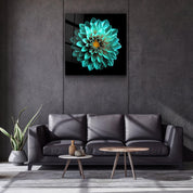 ・"Green Flower"・Glass Wall Art - ArtDesigna Glass Printing Wall Art
