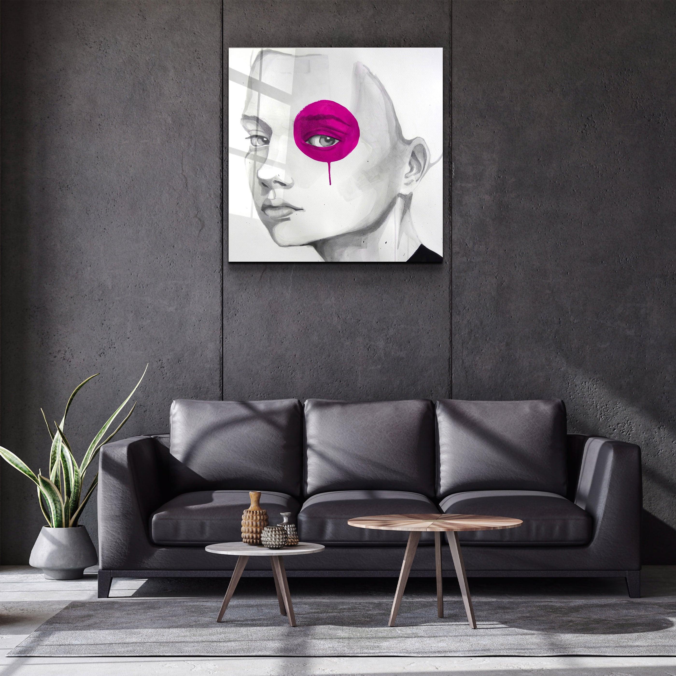 ・"Purple Eye"・Glass Wall Art - ArtDesigna Glass Printing Wall Art