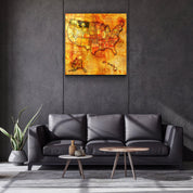 ・"Vintage Map US - Montana"・Glass Wall Art - ArtDesigna Glass Printing Wall Art