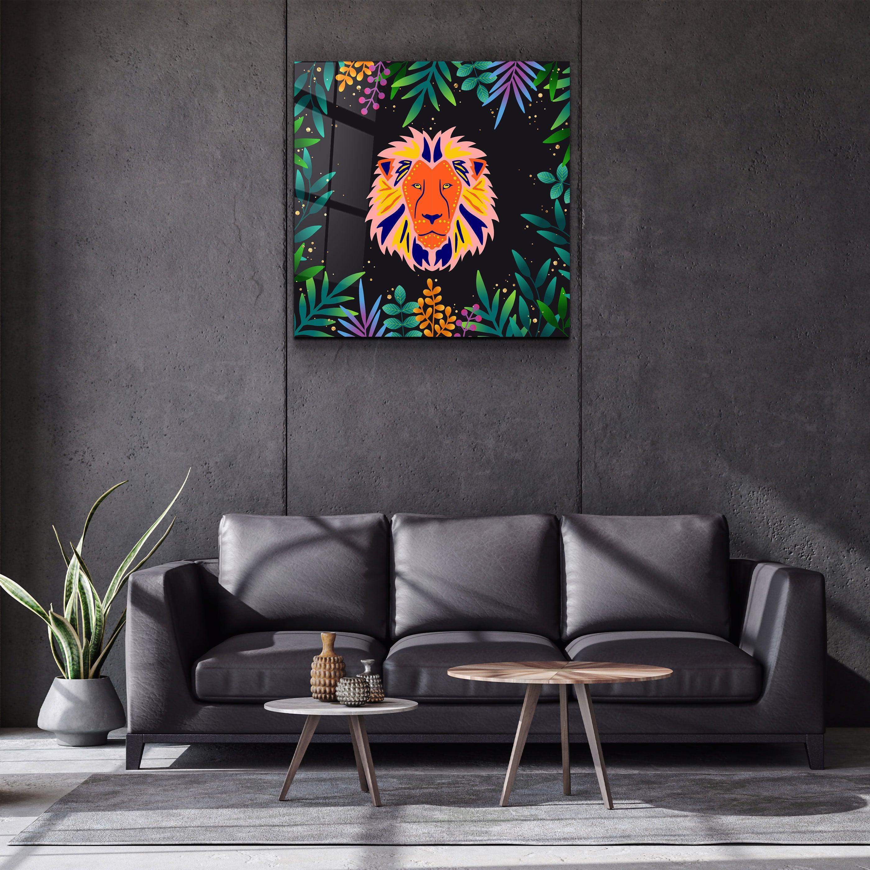 ・"Animal Republic-Lion"・Designers Collection Glass Wall Art - ArtDesigna Glass Printing Wall Art