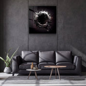 ."Paint Splash Ring-Grey". Designer's Collection Glass Wall Art - ArtDesigna Glass Printing Wall Art