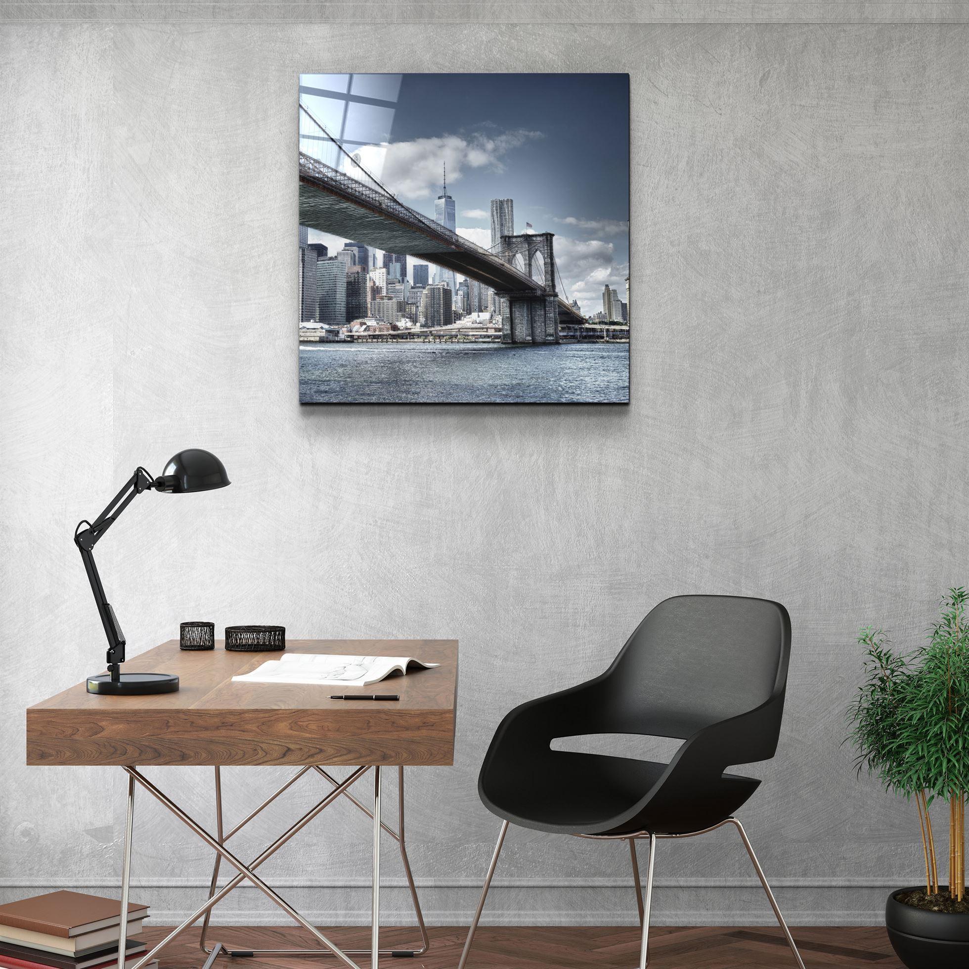 ・"Brooklyn Bridge"・Glass Wall Art - ArtDesigna Glass Printing Wall Art
