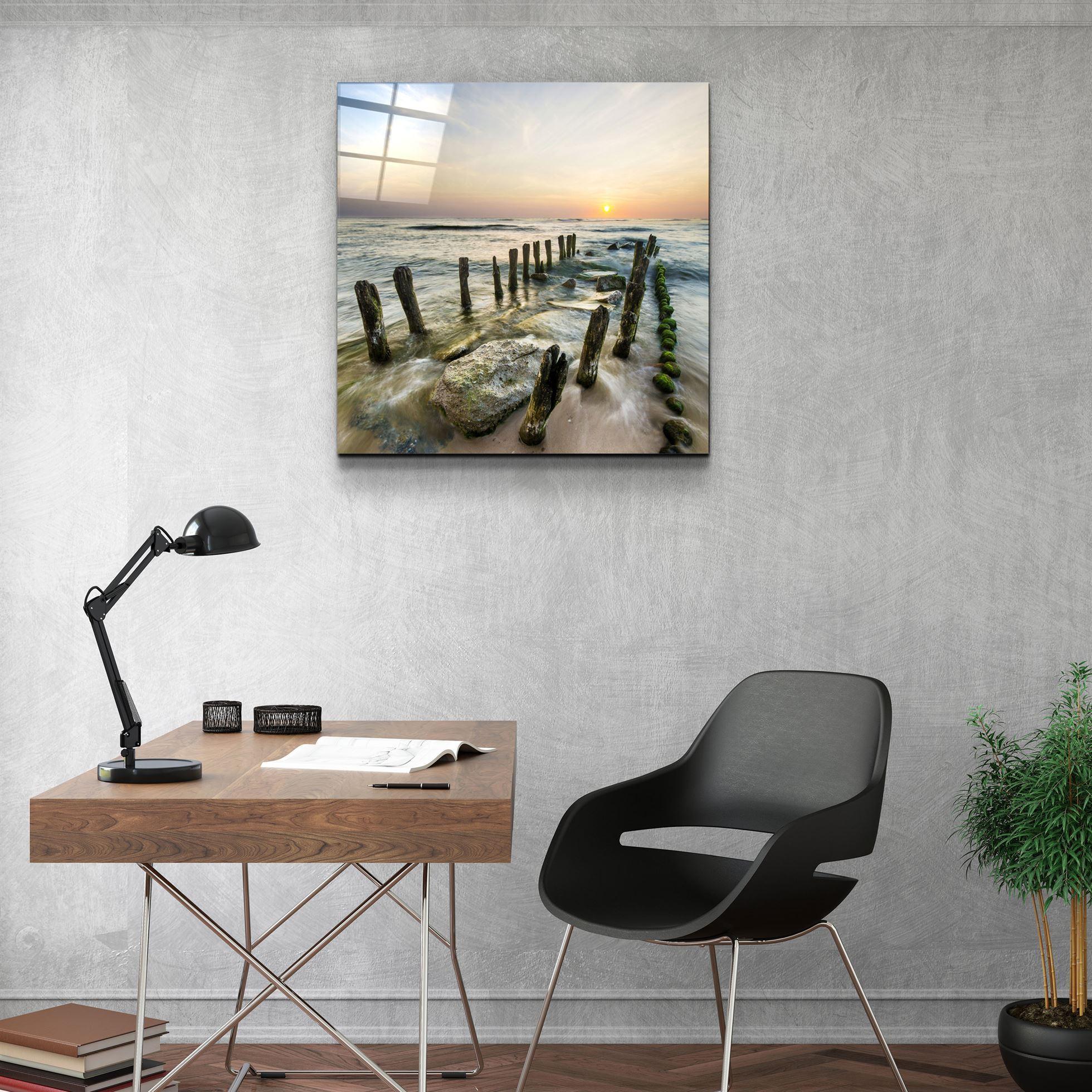 ・"Ruined Dock"・Glass Wall Art - ArtDesigna Glass Printing Wall Art