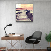 ・"Sunset Landscape"・Glass Wall Art - ArtDesigna Glass Printing Wall Art