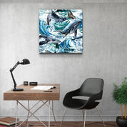 ・"Whales"・Glass Wall Art - ArtDesigna Glass Printing Wall Art