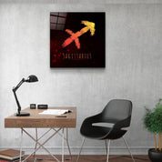 ."Zodiac V2 - Sagittarius". Glass Wall Art - ArtDesigna Glass Printing Wall Art