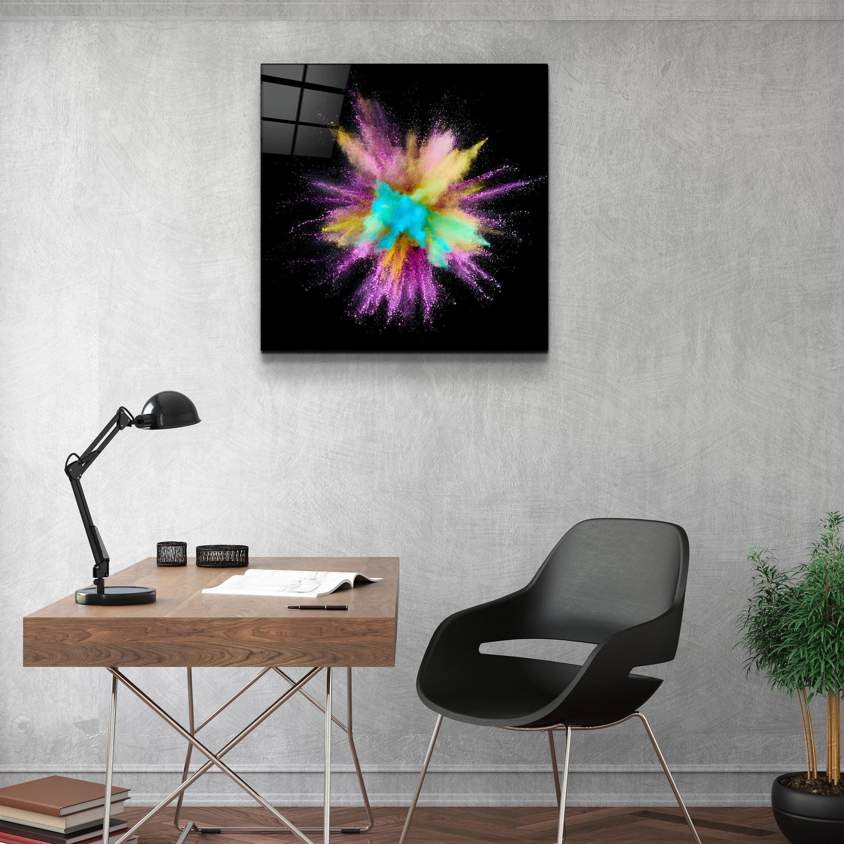 ・"Colorful Explosion"・Glass Wall Art - ArtDesigna Glass Printing Wall Art