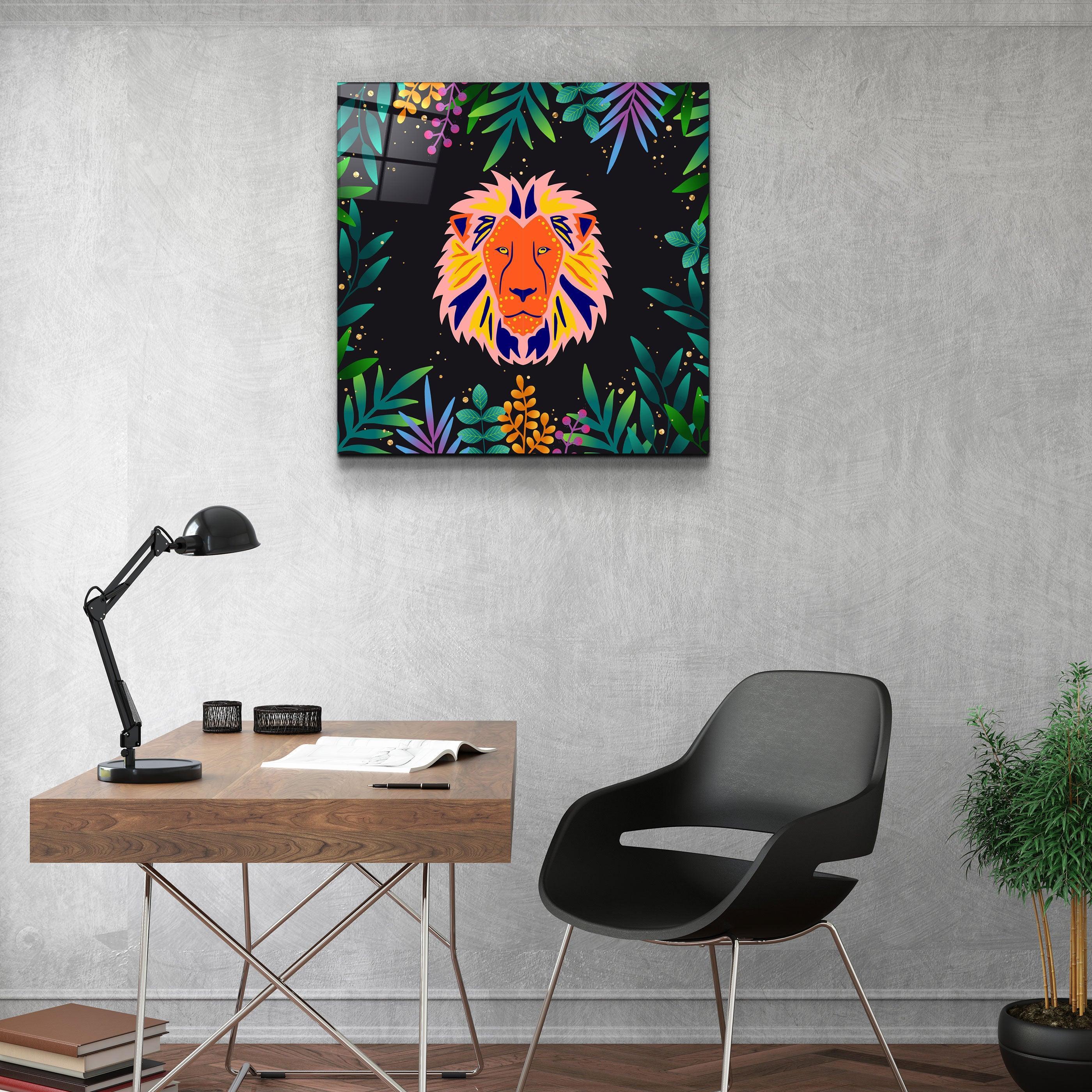 ・"Animal Republic-Lion"・Designers Collection Glass Wall Art - ArtDesigna Glass Printing Wall Art