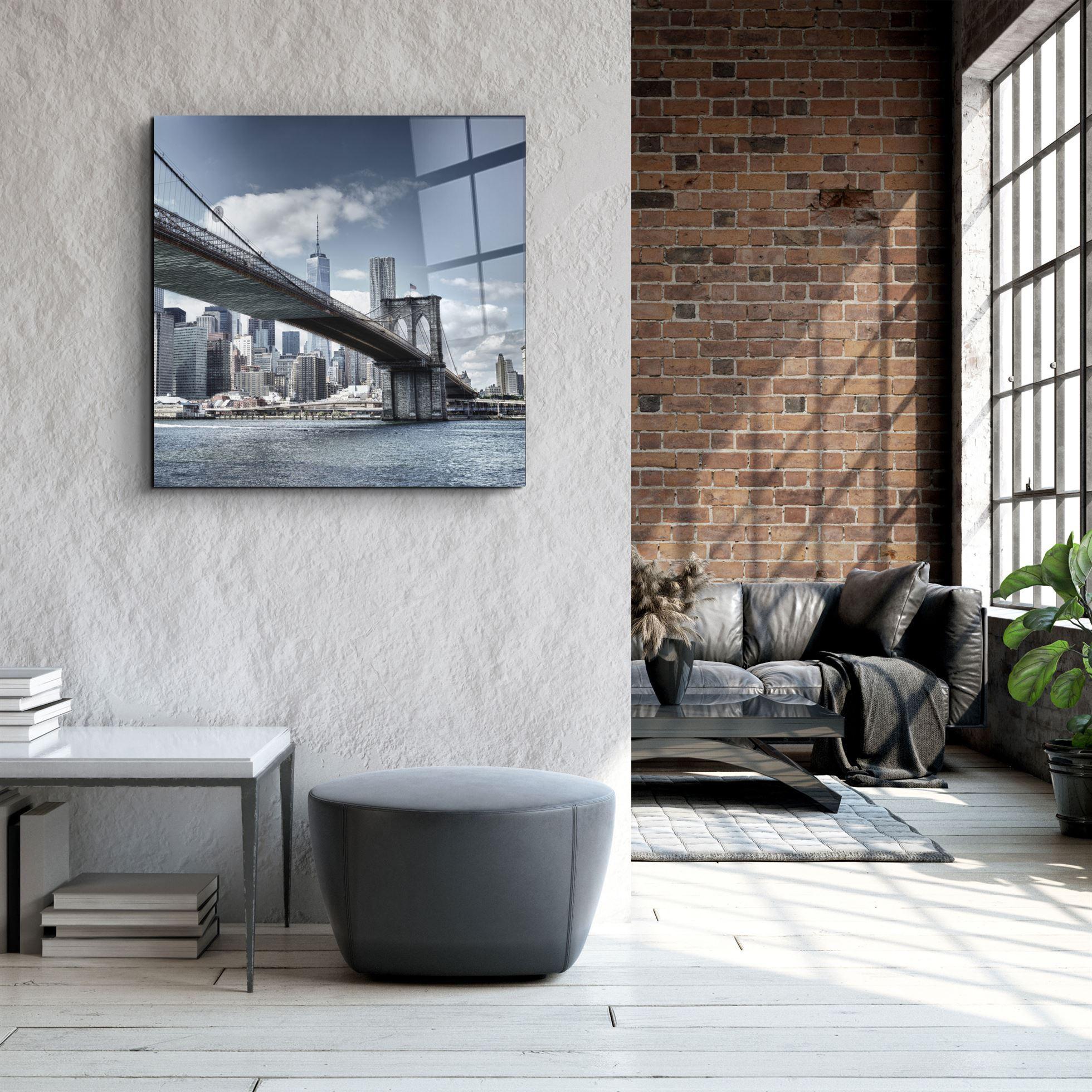 ・"Brooklyn Bridge"・Glass Wall Art - ArtDesigna Glass Printing Wall Art