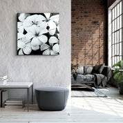 ・"Black and White Flowers"・Glass Wall Art - ArtDesigna Glass Printing Wall Art