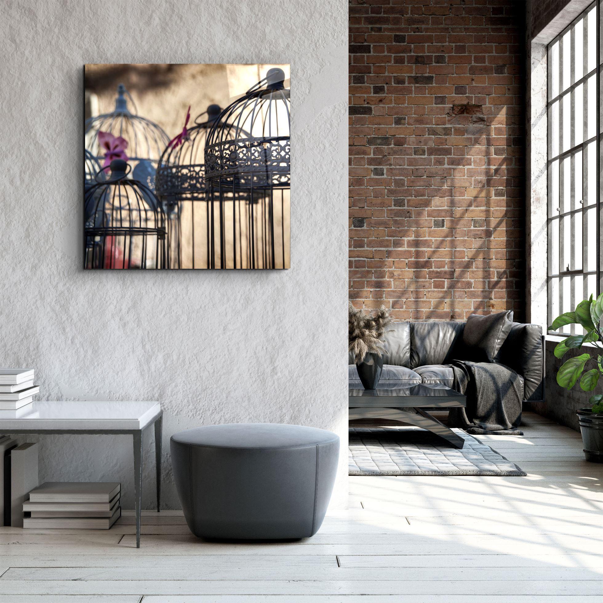 ・"Bird Cage"・Glass Wall Art - ArtDesigna Glass Printing Wall Art