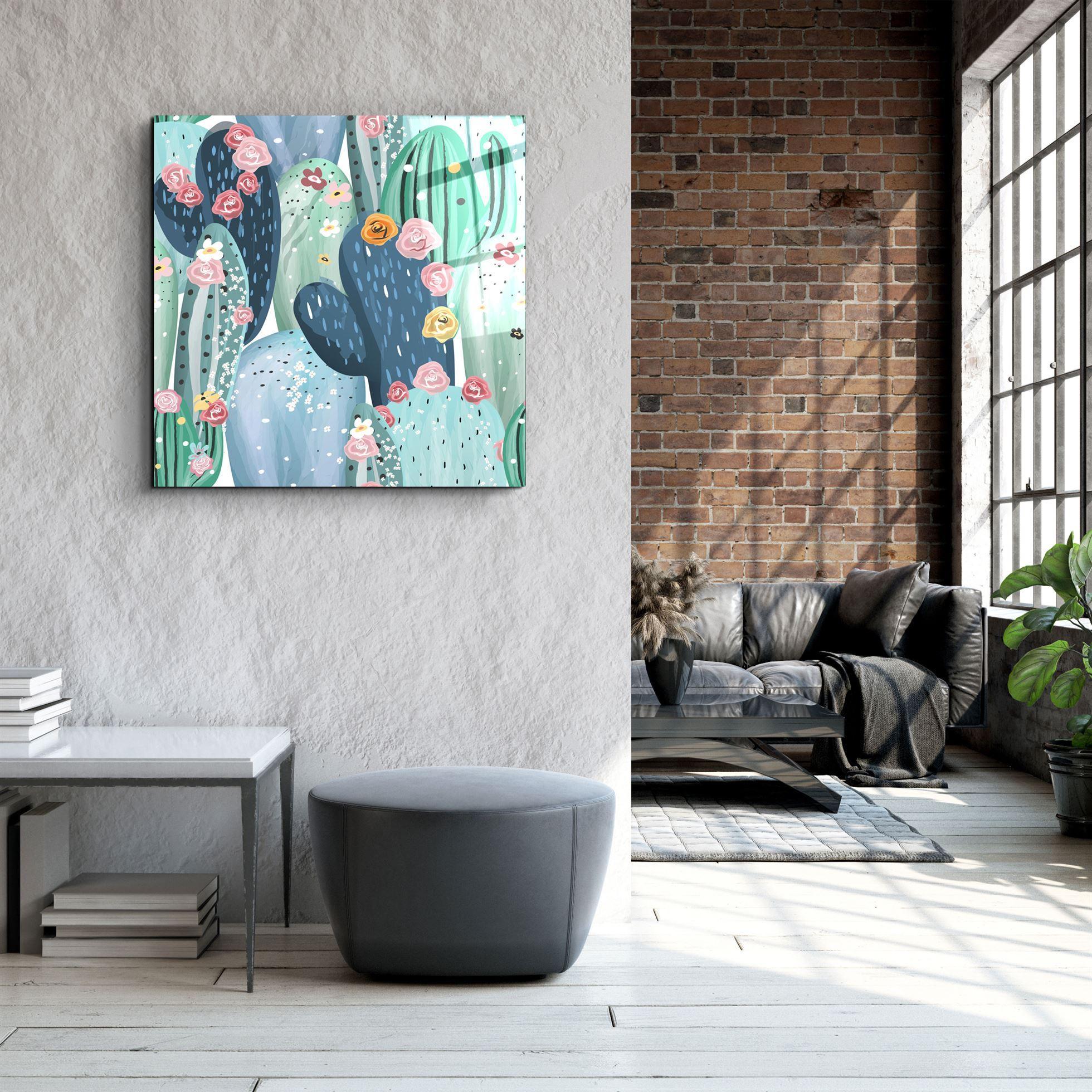 ・"Cactus"・Glass Wall Art - ArtDesigna Glass Printing Wall Art