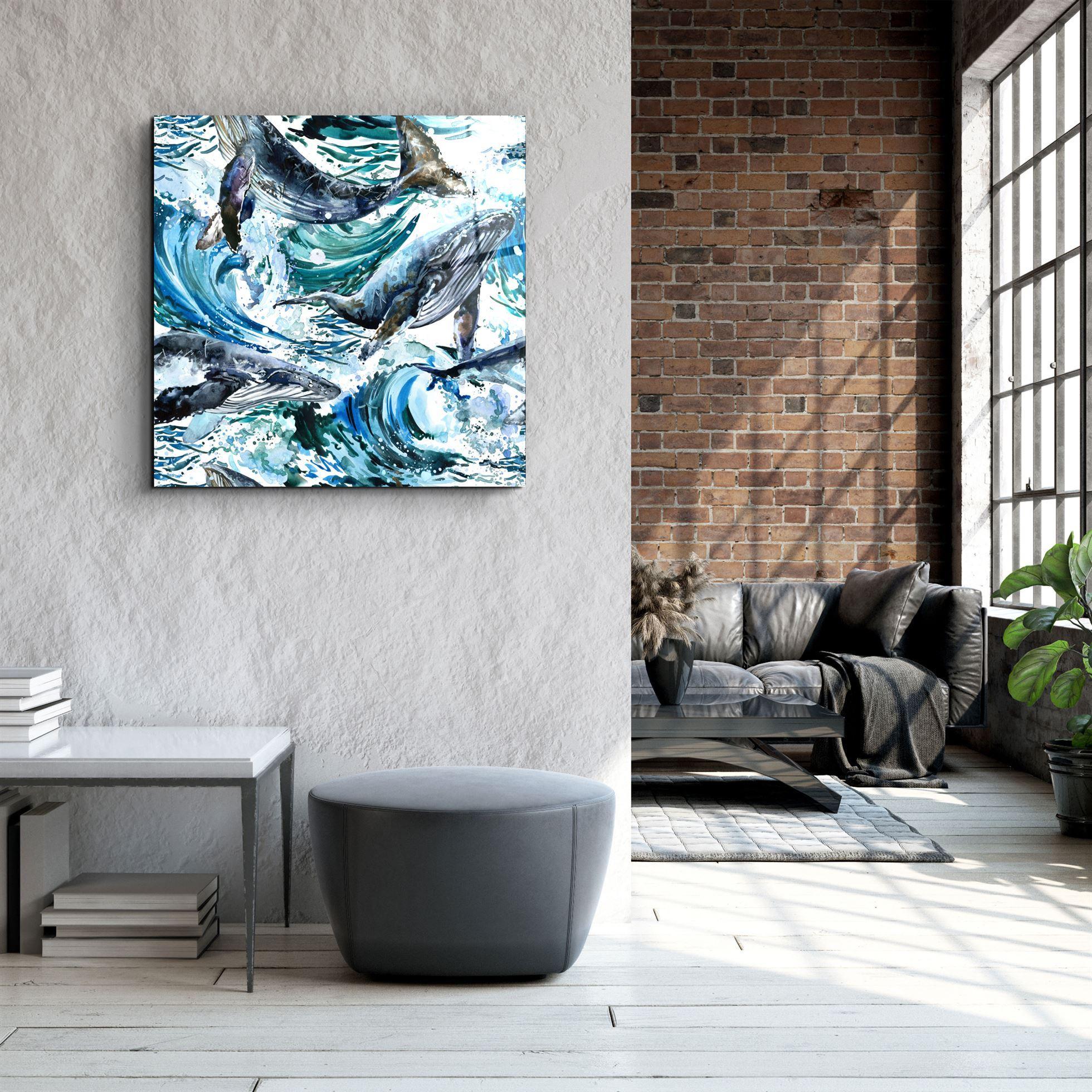 ・"Whales"・Glass Wall Art - ArtDesigna Glass Printing Wall Art