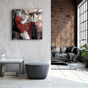 ・"Abstract Musician V2"・Glass Wall Art - ArtDesigna Glass Printing Wall Art