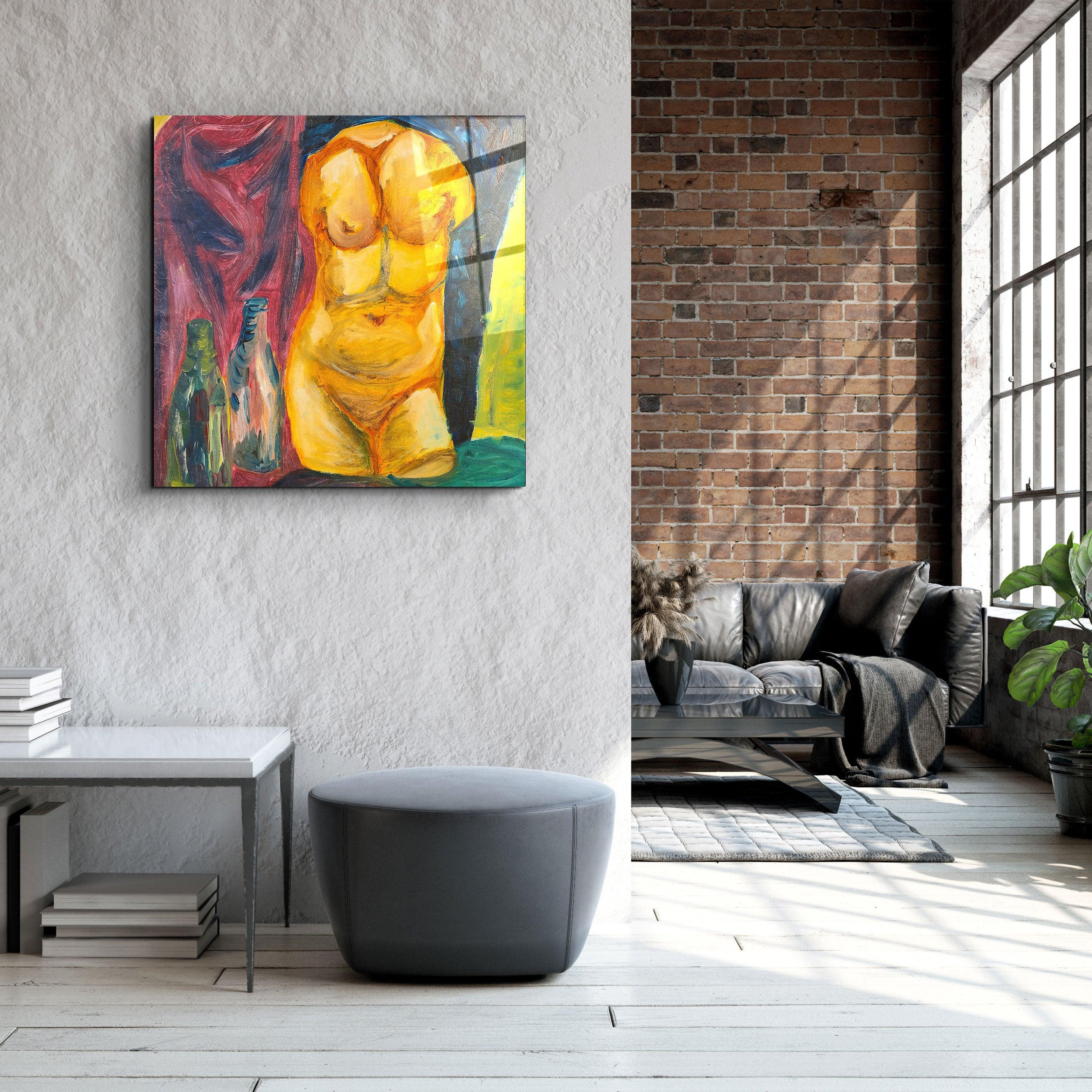 ・"The Body 2"・Hand-Drawn Image - Glass Wall Art - ArtDesigna Glass Printing Wall Art