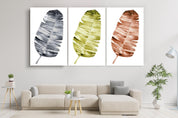 ・"Leaves 2- Trio"・Glass Wall Art - ArtDesigna Glass Printing Wall Art